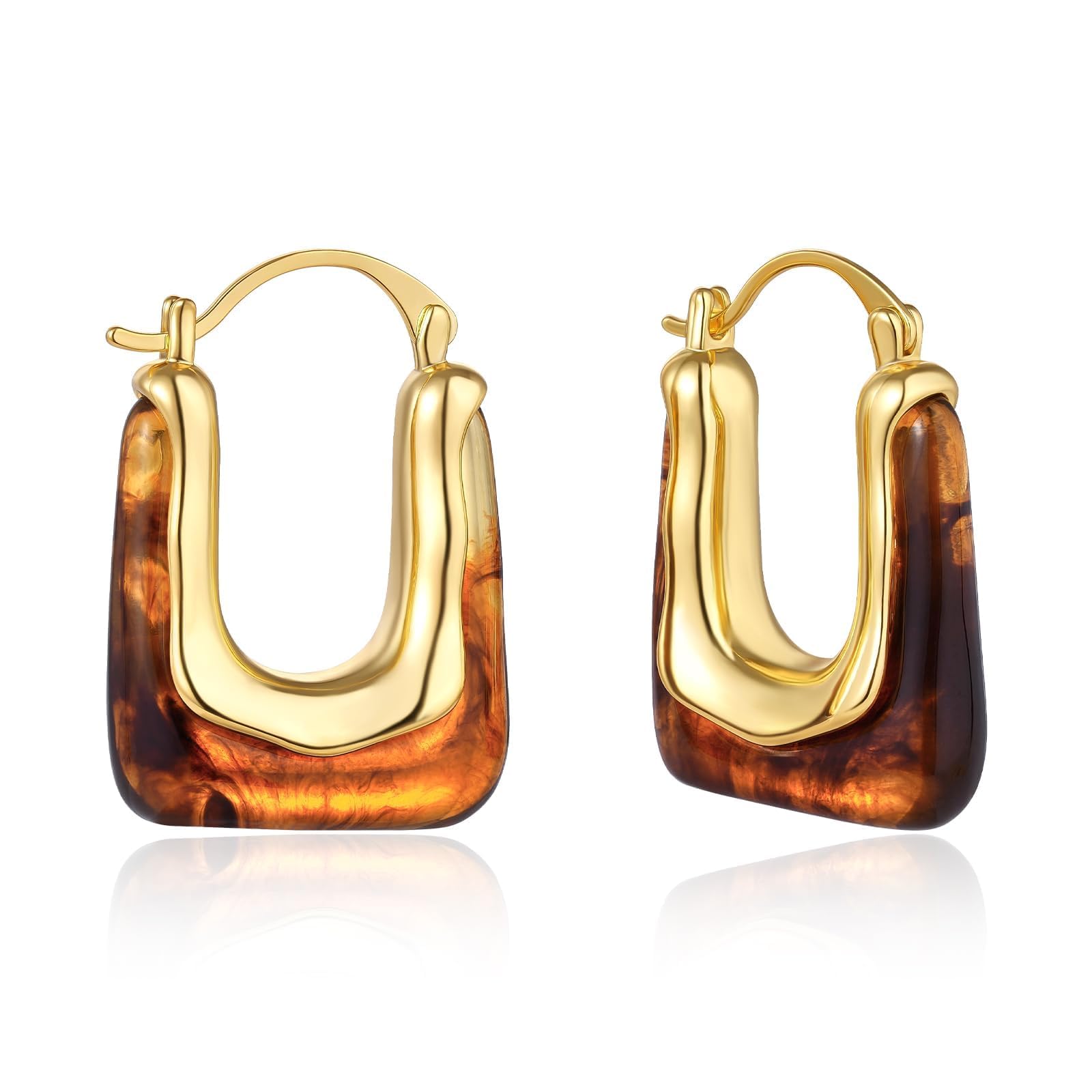 KELORIS PATH Acrylic Hoop Earrings for Women