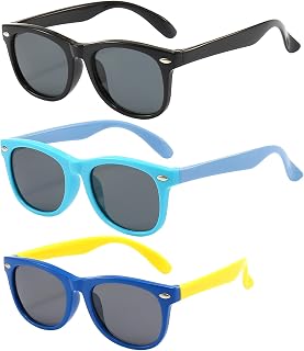 FANNYGO Kids Polarized Sunglasses for Boys Girls, Age 3-10 Outdoor Sports | Lightweight flexible TR90 frame, TAC polarized lenses, unisex kids 3-10, outdoor shades for beach, cycling & daily activities