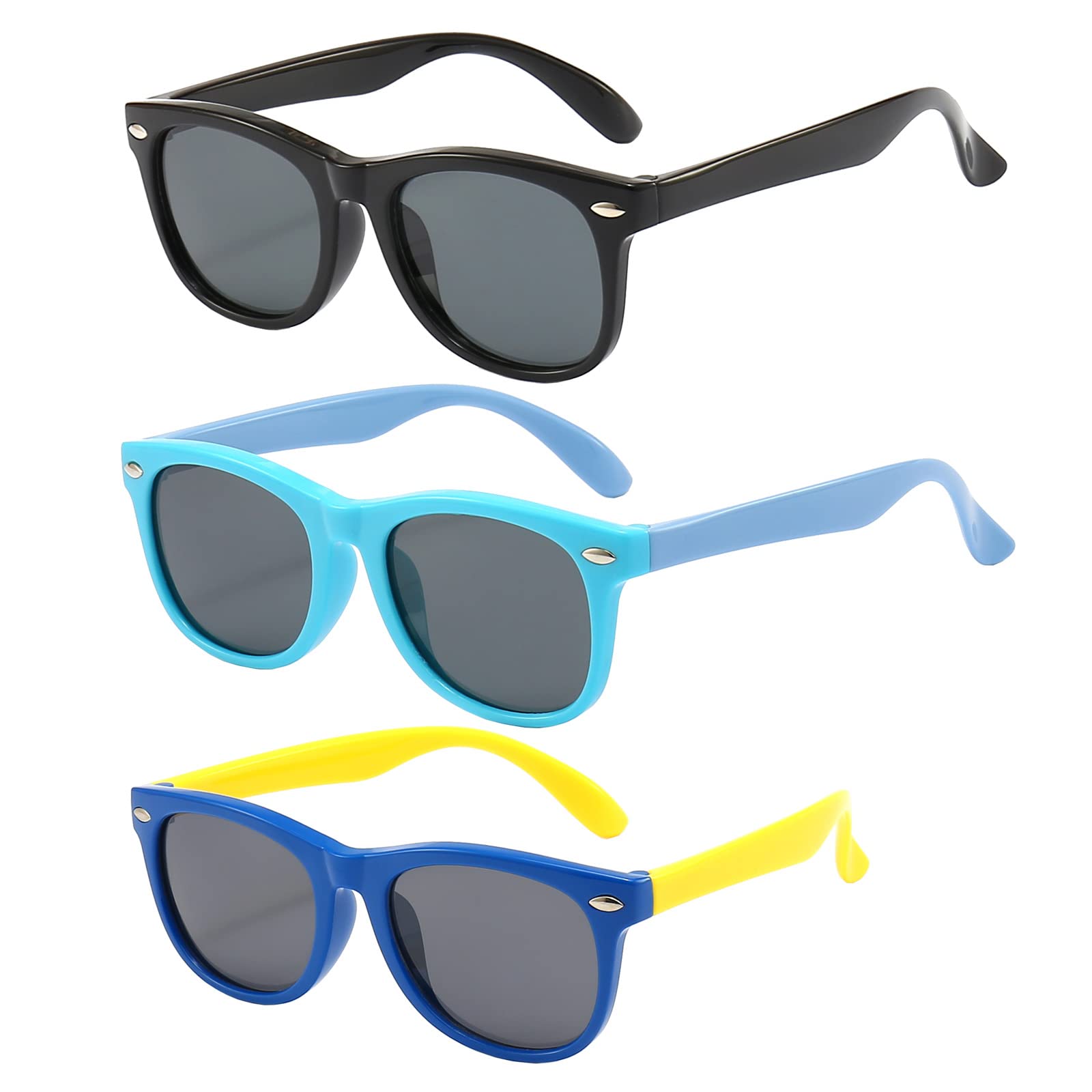 FANNYGO Kids Polarized Sunglasses for Boys Girls, Age 3-10 Outdoor Sports | Ligh
