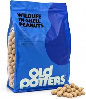 Old Potters Wildlife in-Shell Peanuts for Birds, Squirrels and Wildlife. USA Grown Non-GMO Raw in-Shell Peanuts (in-Shell, 8 lbs)