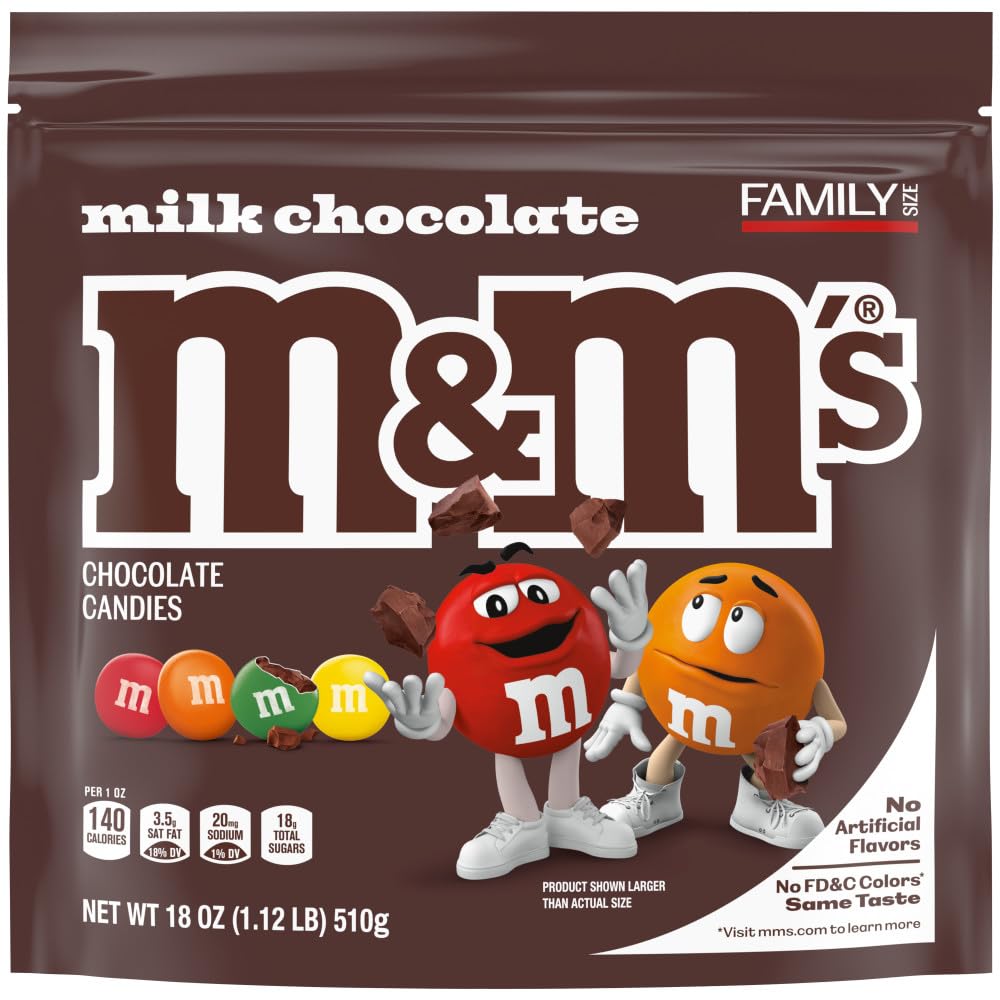 M&M'S Chocolate Candy No Artificial Flavor, No FD&C Color, Family Size 18Oz | Ch