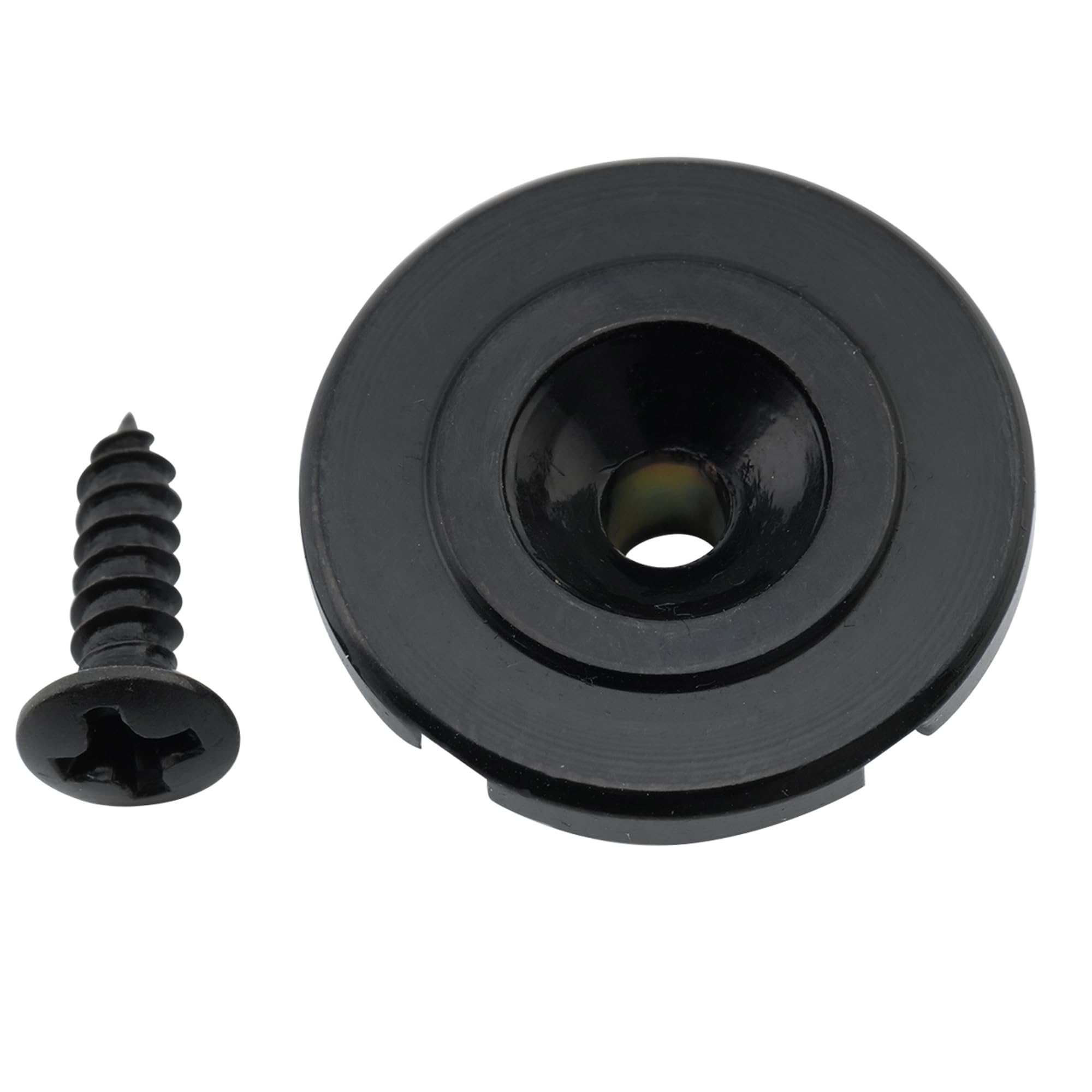 Musiclily Pro Steel 19mm Round Bass String Guide Retainer Tree, Black | Slotted,