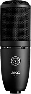 AKG P120 Recording Microphone with Knox Gear Boom Arm, Pop Filter and XLR Cable Bundle (4 Items)