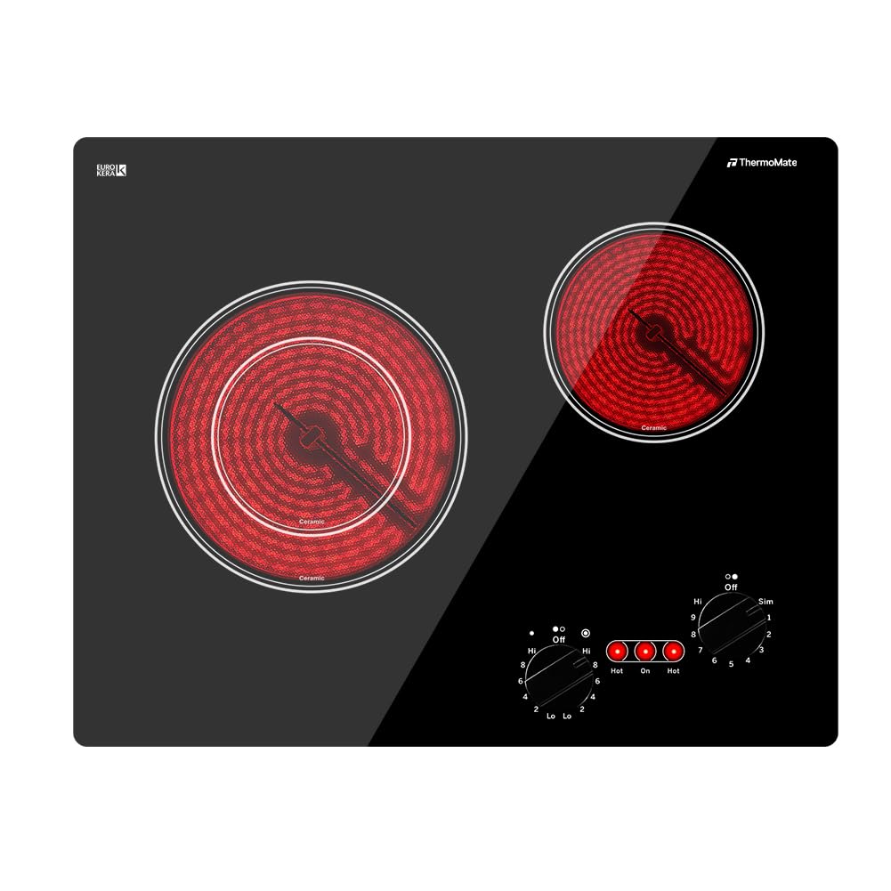 Apartment Electric Cooktop, ThermoMate 21 Inch Built-in Radiant Electric Stove T