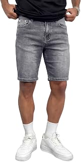 JMIERR 2026 Mens Skinny Denim Shorts 4 Way Stretch Casual Comfy Slim Fit Summer Jean Shorts