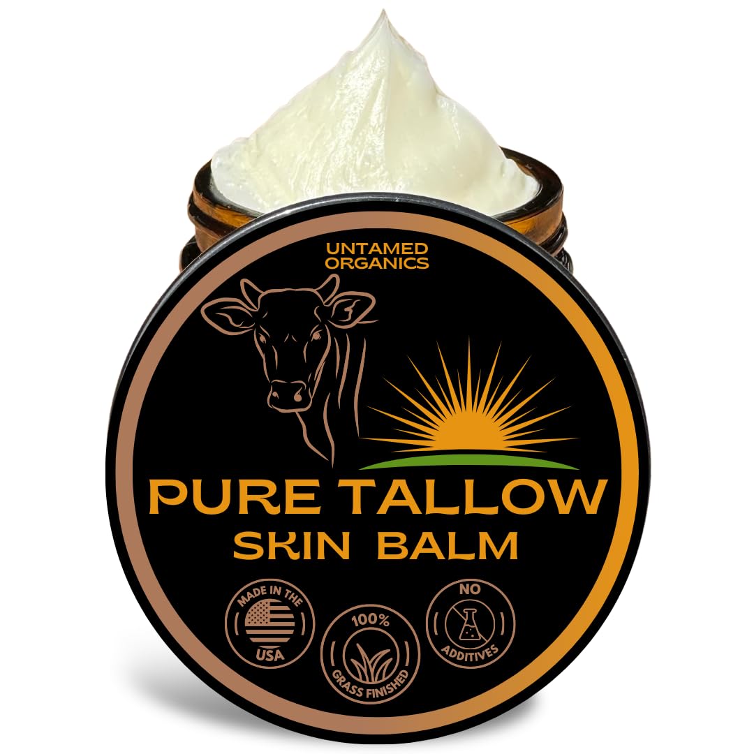 Untamed Organics Pure Tallow 100% Grass-Fed Grass-Finished Beef Tallow Balm For 