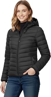 33,000ft Womens Lightweight Warm Quilted Hooded Puffer Jacket