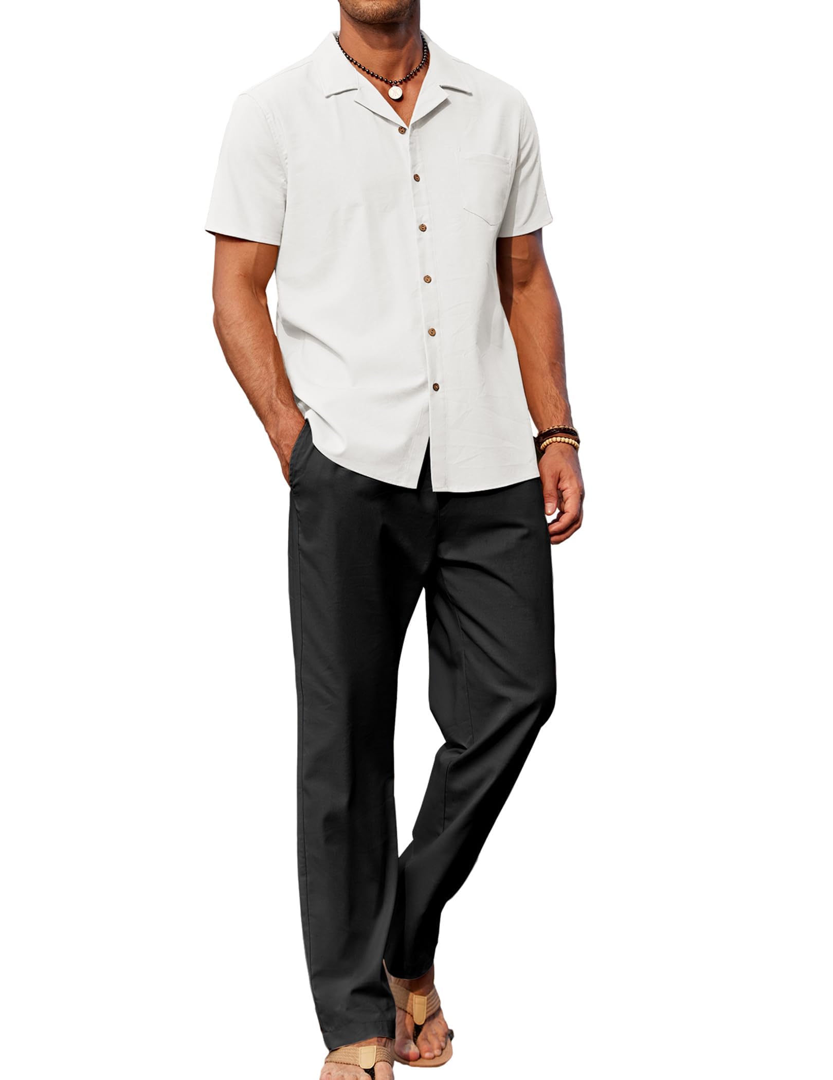 COOFANDY Men's Classic Business Suit Trousers Set (Pack of 2)
