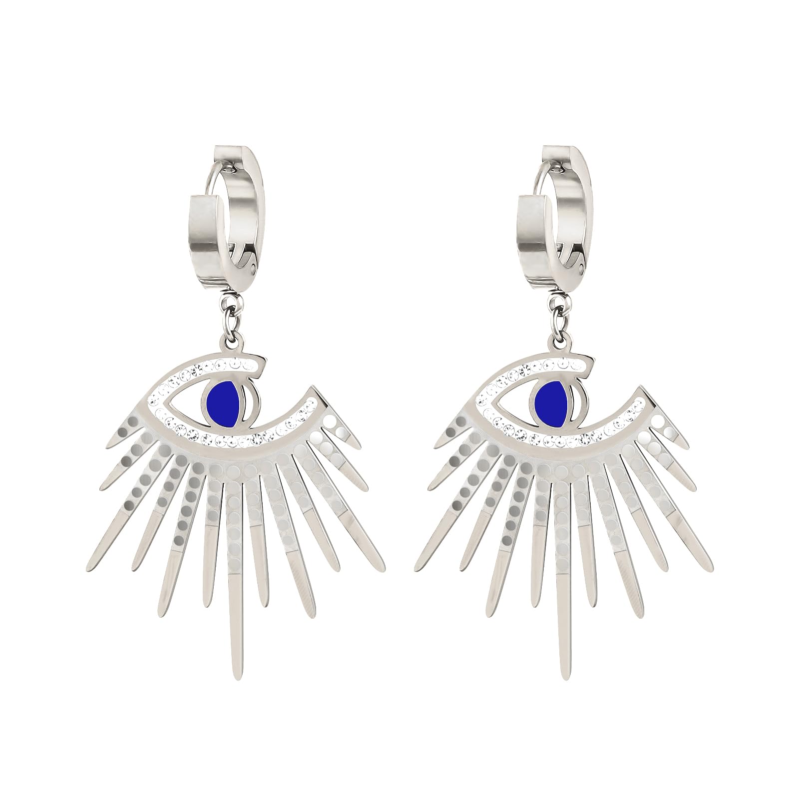 Silver/Gold Boho Dangle Statement Earrings for Women Trendy,Handmade Vintage Dai