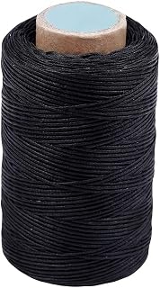 284Yards Leather Sewing Waxed Thread, 0.8mm Waxed Thread for Bookbinding | Waxed Thread for Bookbinding, Upholstery Thread Heavy Duty, Wax String for Leather Craft DIY/Bookbinding/Shoe Repairing
