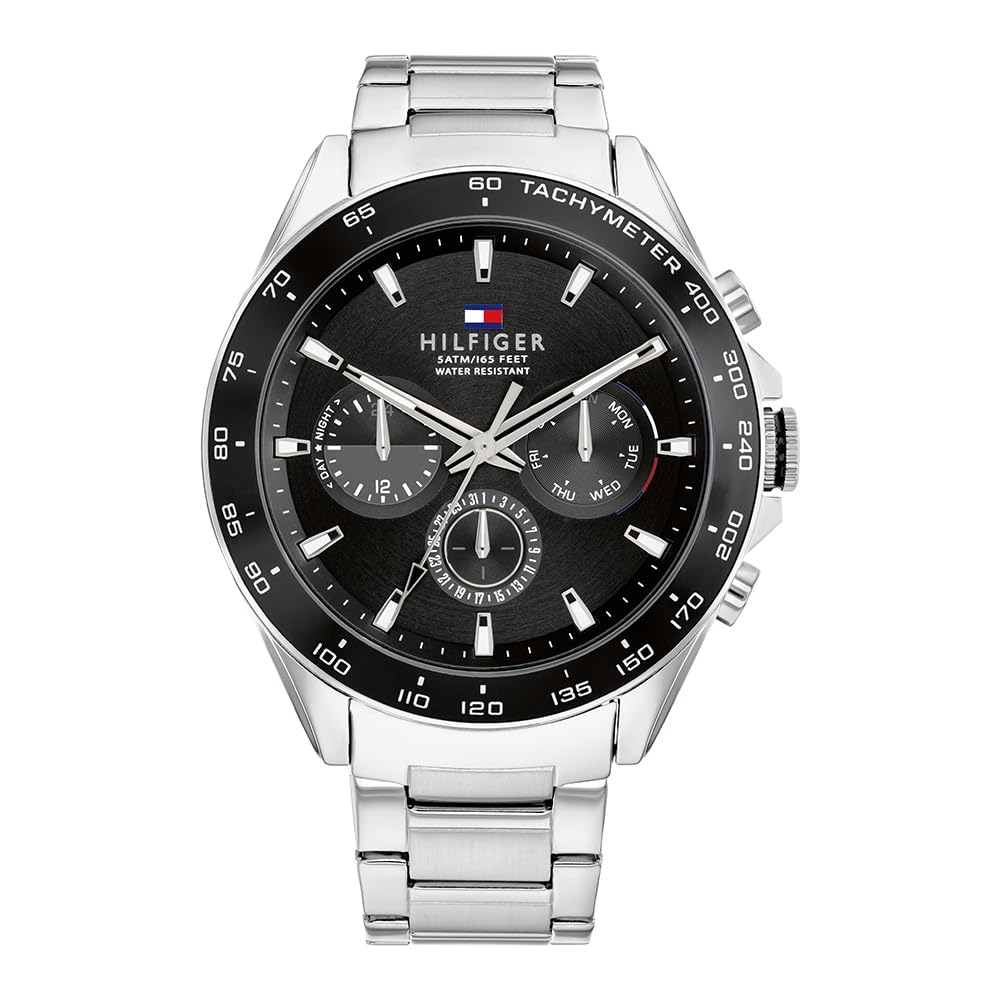Tommy Hilfiger Analogue Multifunction Quartz Watch for Men with Silver Stainless