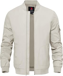 TBMPOY Men's Windproof Bomber Jackets Lightweight Training Jackets Windbreaker Outdoor Golf Fashion Coat