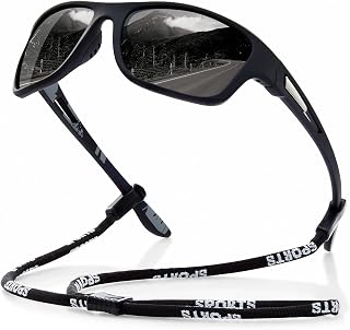 suoso Polarized Sports Sunglasses for Men: UV400 Protection Glasses Wrap Around Goggles for Driving Fishing