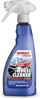 SONAX Wheel Cleaner Full Effect, Non-Acid Brake Dust Cleaner, 500 ml | Color-changing pH-neutral wheel cleaner loosens brake dust and road grime on common wheel finishes. 500 ml single.