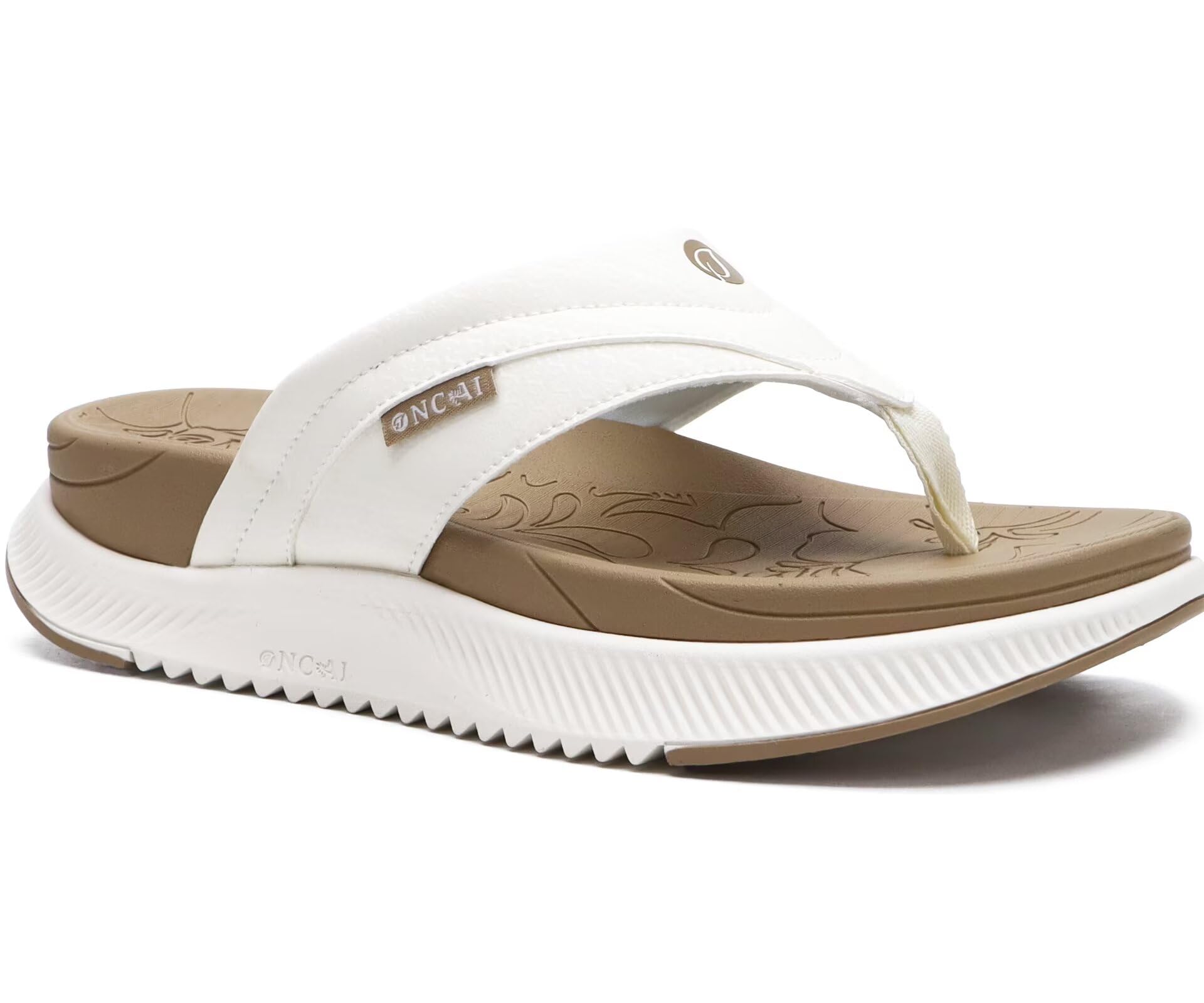 ONCAI Women's Orthotic Cushion Flip Flops Recovery Walking Sandals for Women wit
