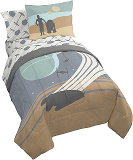Star Wars Twin Comforter Set 5 Piece Soft Bedding for Boys, Multi