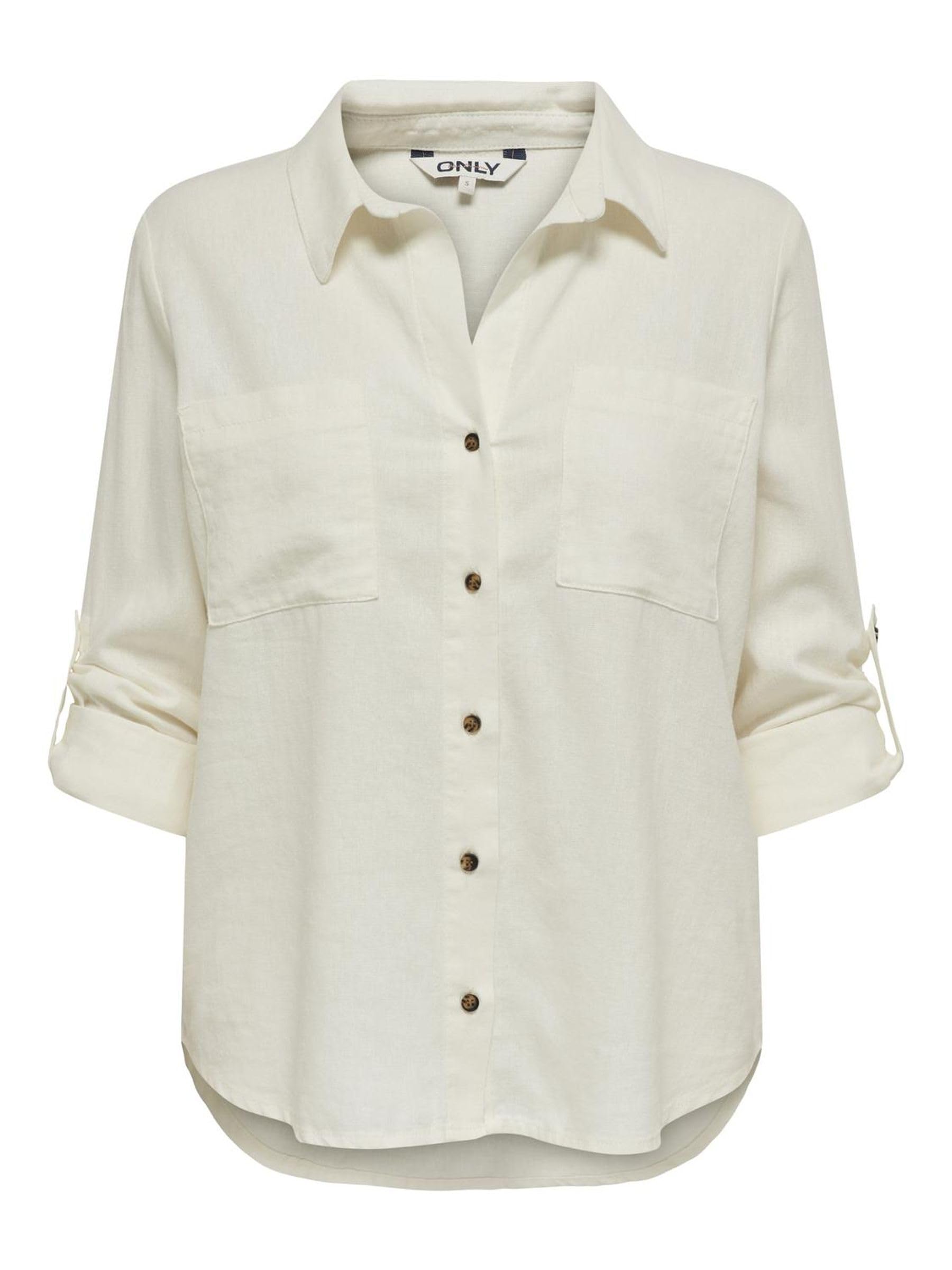 ONLY Asmin-Caro L/S – Linen T-Shirt Pnt Noos Blouses Women (Pack of 1)