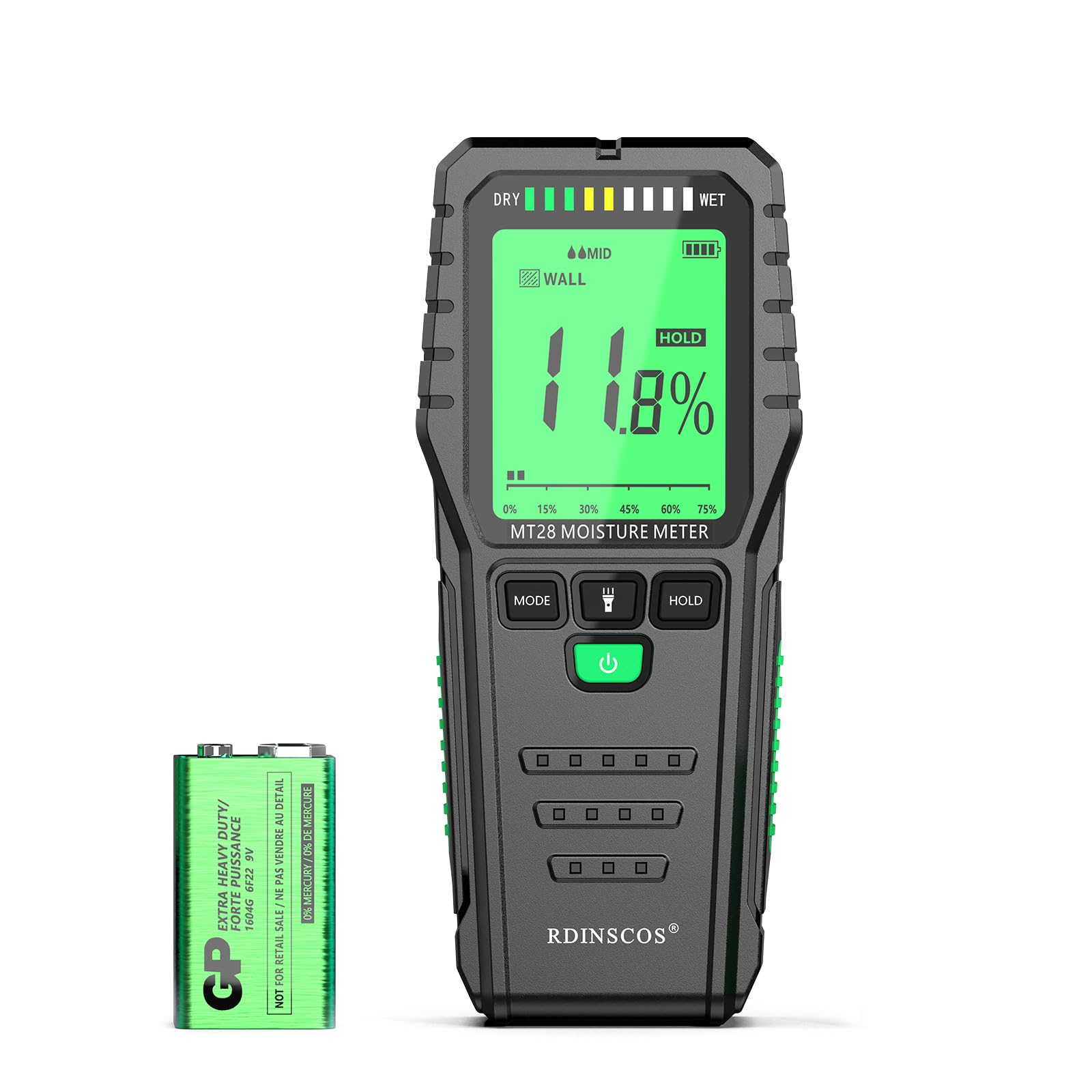 Pinless Moisture Meter for Wood Digital Wall Moisture Detector | Non Destructive