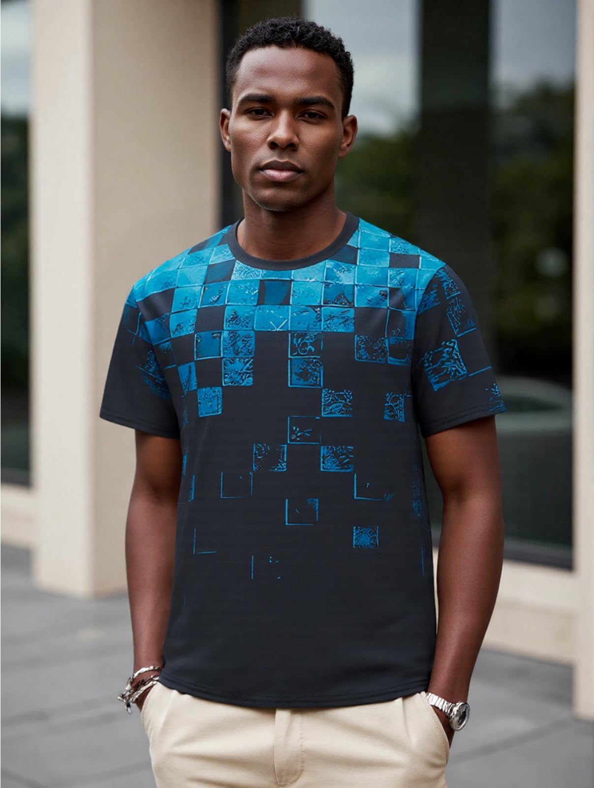 Men's Summer Graphic Crew Neck Short Sleeve Casual Streetwear Outdoor Sports Cas