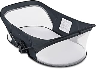 Soobaby Portable Travel Pod with Mosquito Net and Sunshade Canopy,Lightweight Washable,Gray