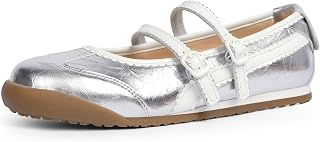 Tigeridea Mary Jane Sneakers Two Strap Rounded Toe Ballet Flats for Women