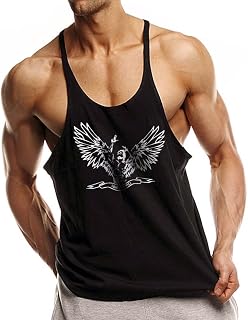 palglg Men's Muscle T-Shirt Sleeveless Athletic Tank Top for Fitness Training