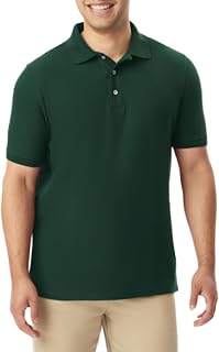 French Toast Boys' Moisture Wicking Short Sleeve Stretch Sports Polo Shirt
