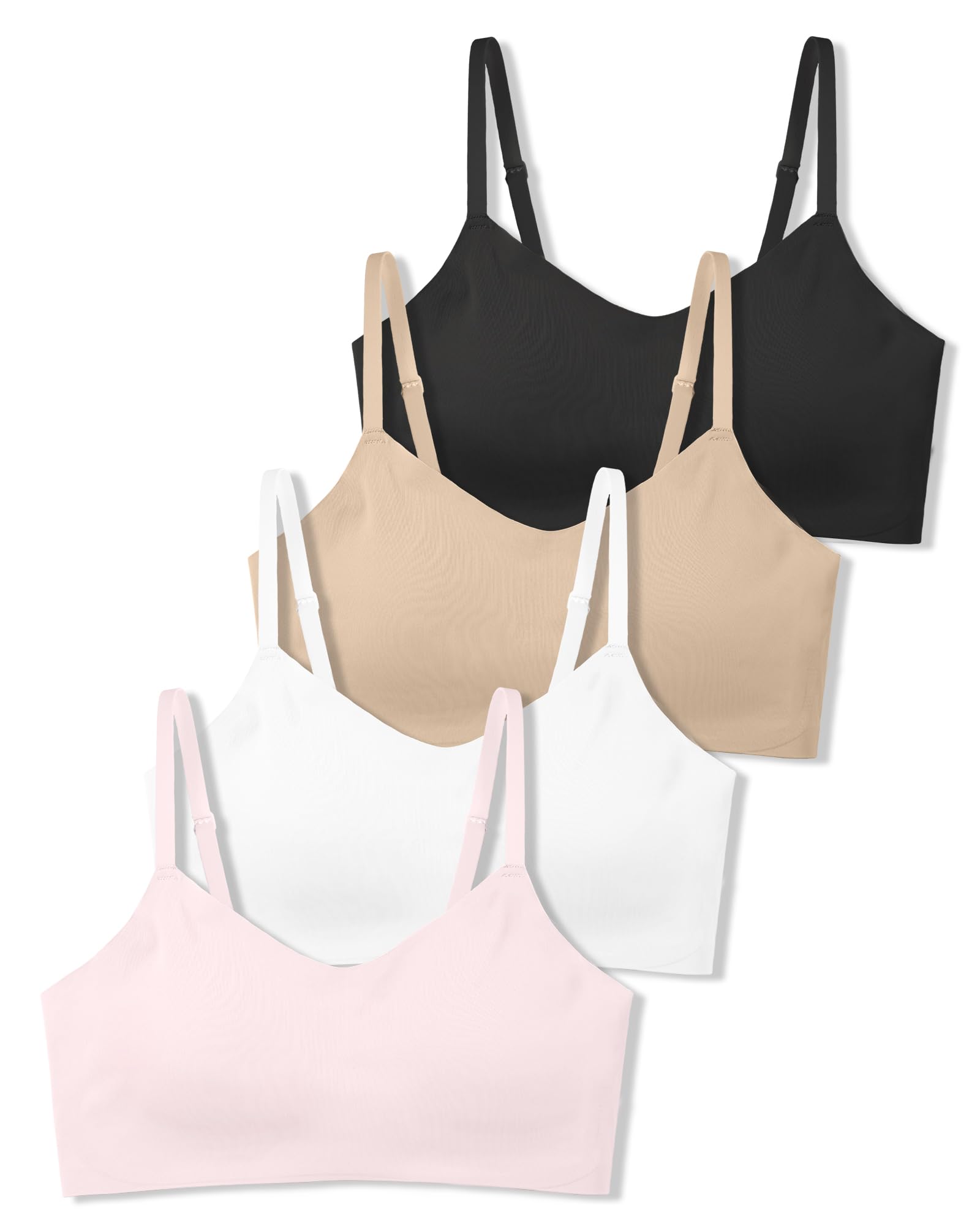SALIA GIRL Soft Fixed Padding Training Bras for Girls 10-14, Seamless-Look | Sea