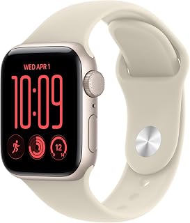 Apple Watch SE 3 (40mm, GPS) | Starlight Aluminium Case with Sand Sport Band - S/M