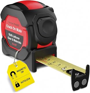 8m Tape Measure 26ft, Auto Lock Measuring Tape, Heavy Duty, Magnetic, 25mm | Heavy duty magnetic hook, double sided nylon coated blade, shockproof case, belt clip. Built for trades and DIY jobs.