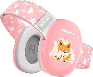 iClever Baby Ear Muffs Noise Protection, Toddler Baby Headphones for Noise | Baby Travel Essentials, Noise Reduction, For 3-36 Months, NRR 18dB, Adjustable Headband, Baby Hearing Protection