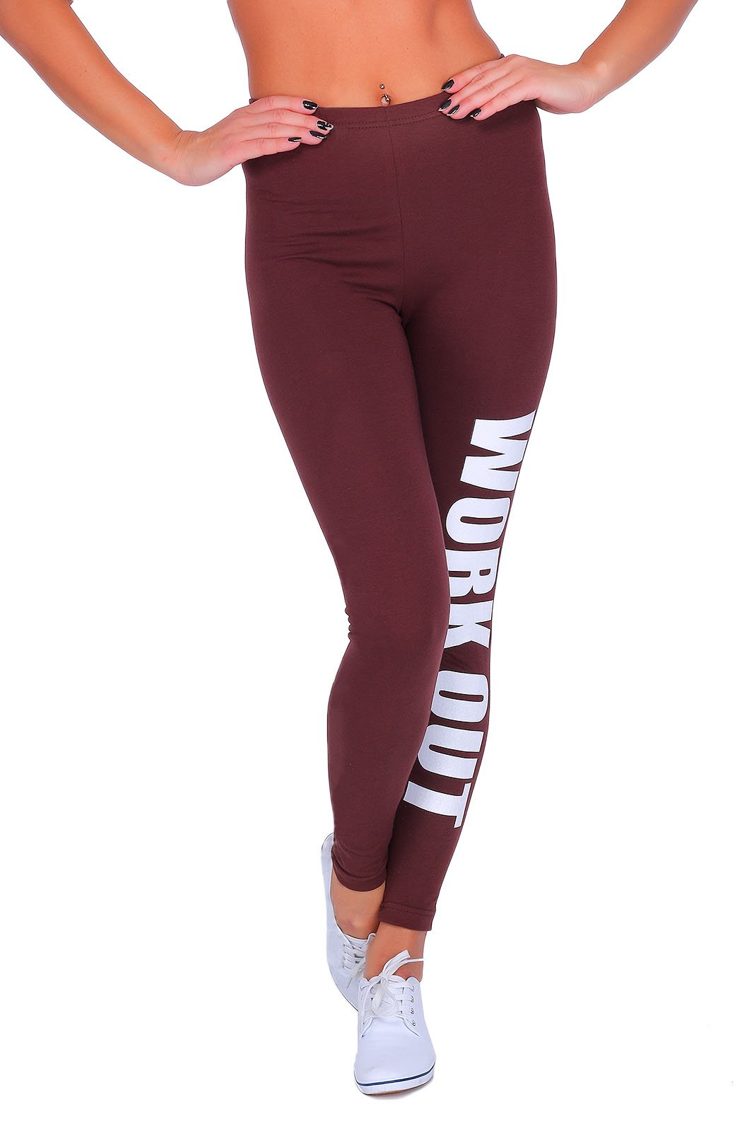 FUTURO FASHION - Long Sports Leggings - Running/Gym/Fitness - Cotton - Printed
