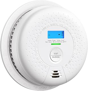 X-Sense Smoke Detector and Carbon Monoxide Detector, SC01, 1-Pack | 10-Year Sealed Battery (Not Hardwired), Real-Time CO and Battery LCD Display, UL 217 & UL 2034 Certified