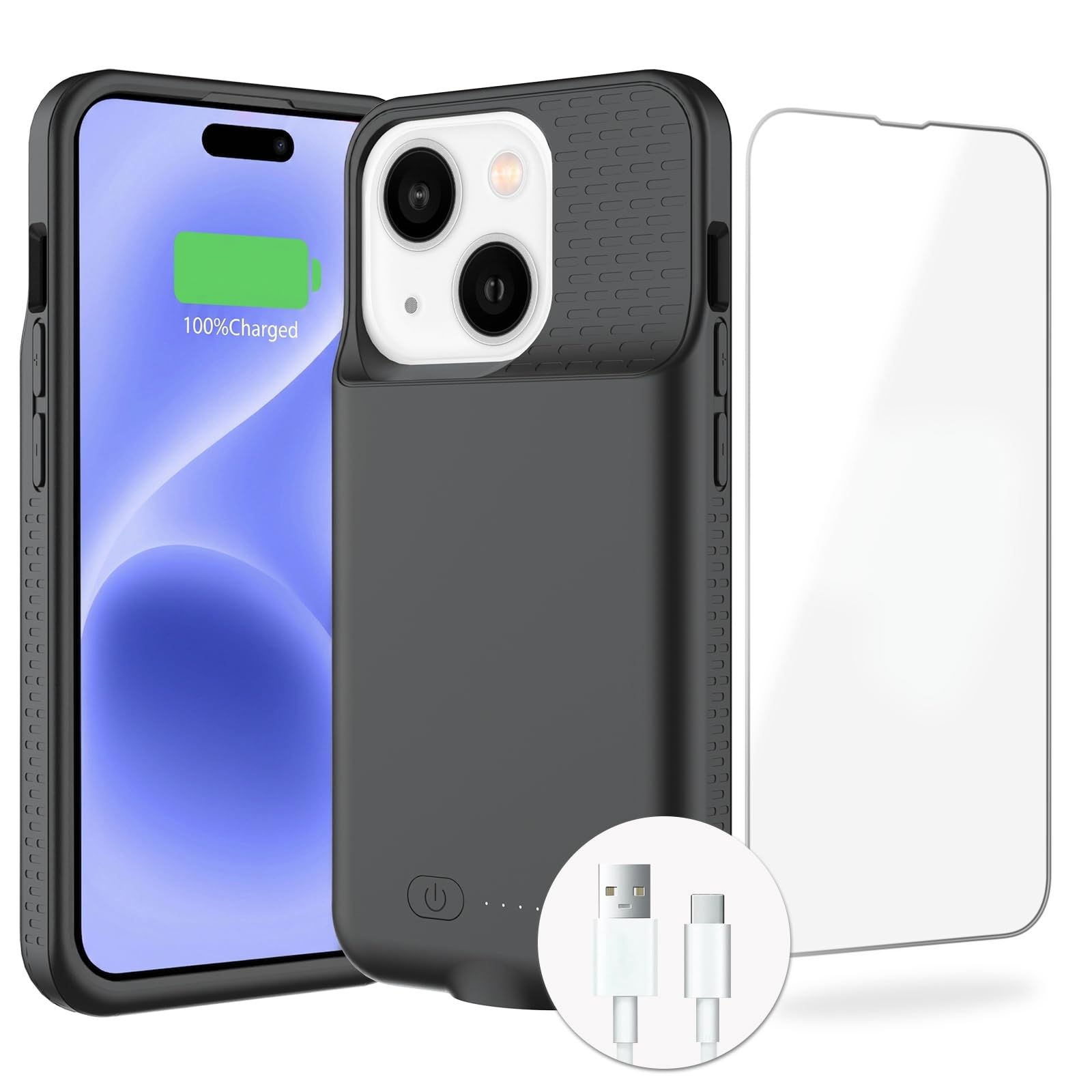 BOPPS Battery Case for iPhone 15/15 Pro, [2026 Upgraded] Slim 8500mAh Portable P