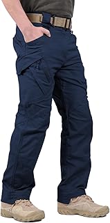 Hiwise Men's Ripstop Tactical Pants Water Resistant Stretch Cargo Pants Lightweight EDC Hiking Work Pants
