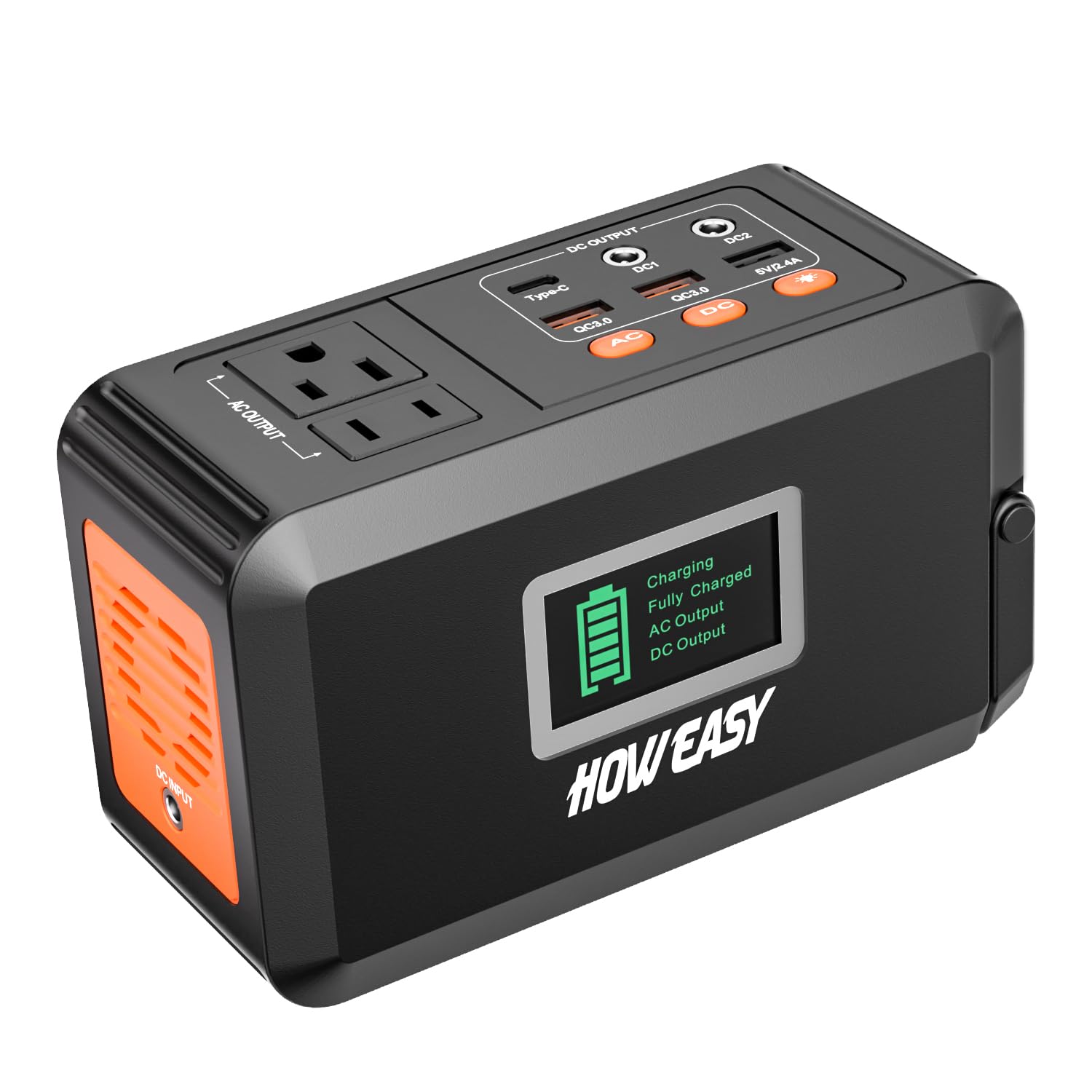 HOWEASY Portable Power Station,120W(240W Peak) Solar Generator | 88Wh Lithium Ba