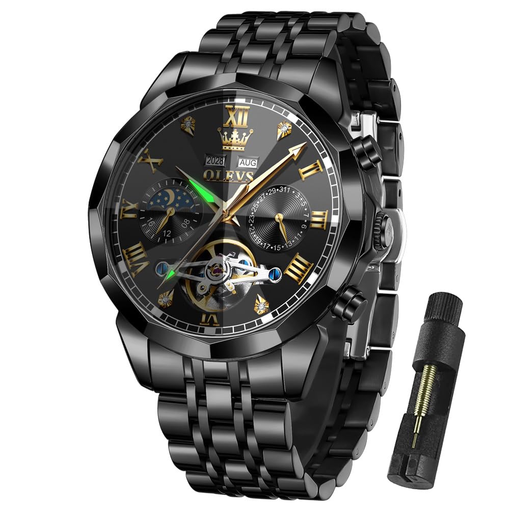 OLEVS Men Waterproof Luminous Automatic Date Minimalist Analog Quartz Watch