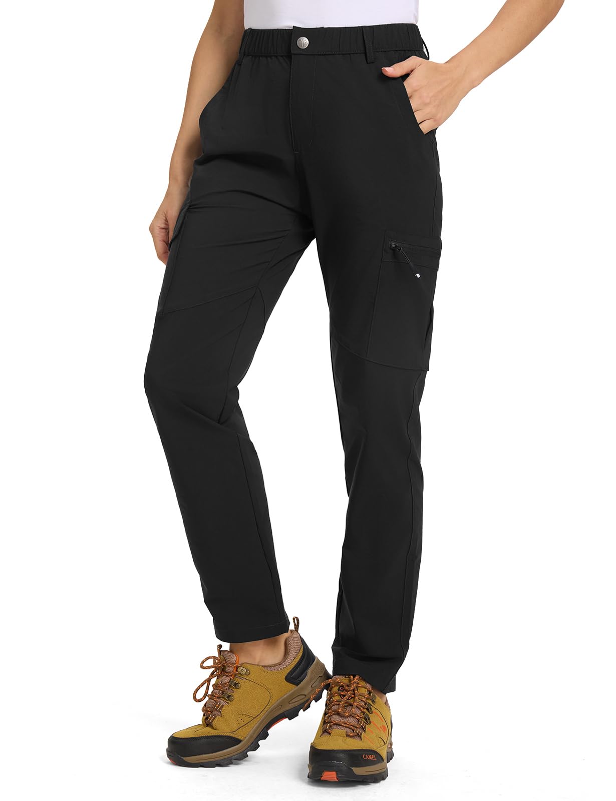 TBMPOY Ladies Lightweight Water Resistant Quick Dry Cargo Pants Fishing Camping 