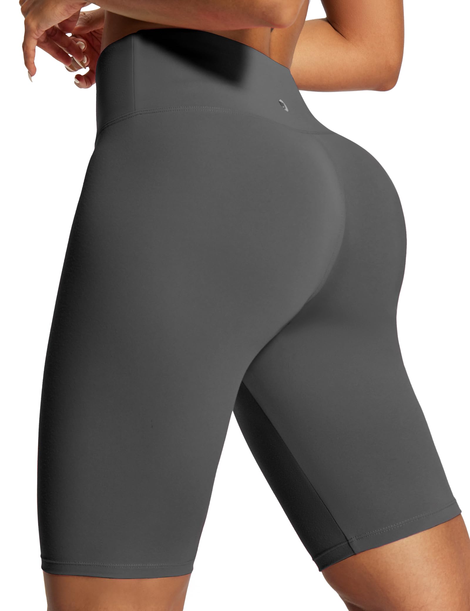 IUGA Biker Shorts for Women High Waist - 8" Workout Shorts with Inner Pocket Yog