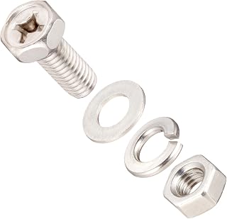 amon stainless steel bolt set, pitch 1.0 mm, 6φ, length 15 mm (4 sets) S786