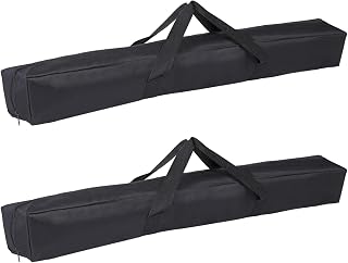 Campingstuhl-Ersatztasche, Camping-Klappstuhl-Aufbewahrungstasche, großer Reißverschluss mit Griffband, 89,9 x 10,2 x 10,2 cm, geeignet für Outdoor-Reisen, Zeltaufbewahrung (2 Stück, schwarz)