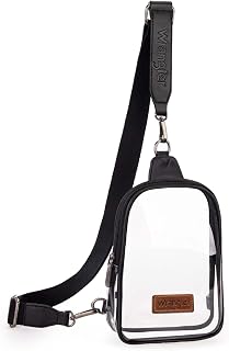 Wrangler Crossbody Clear Sling Bags for Women Stadium Approved Cross Body Purse for Sports Events Concerts