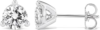 2 Carat Lab Grown Diamond Round Stud Earrings 14K White Gold