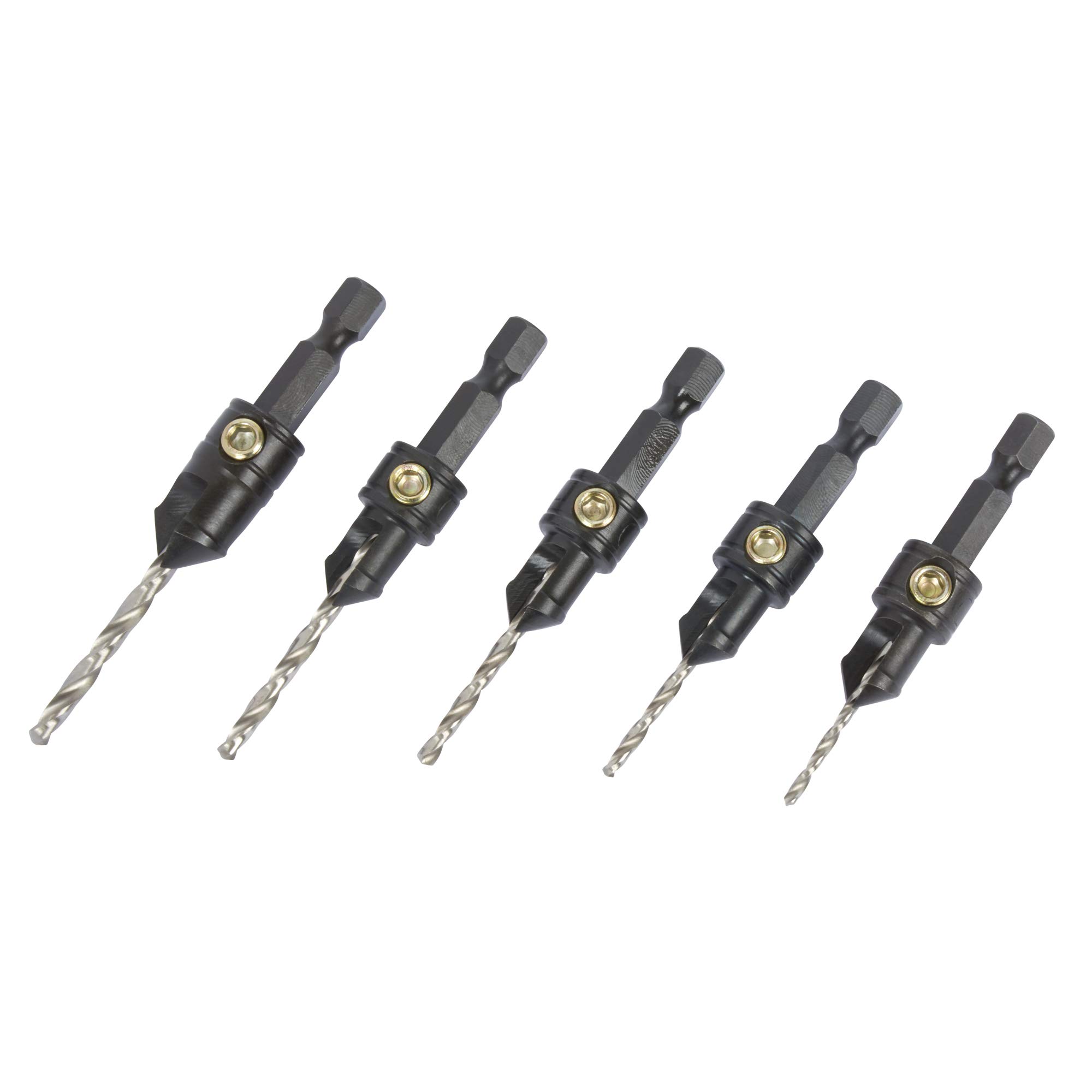 Trend Snappy 5-Piece Countersink & Drill Set for No4-No12 Gauge Screws, Quick Re