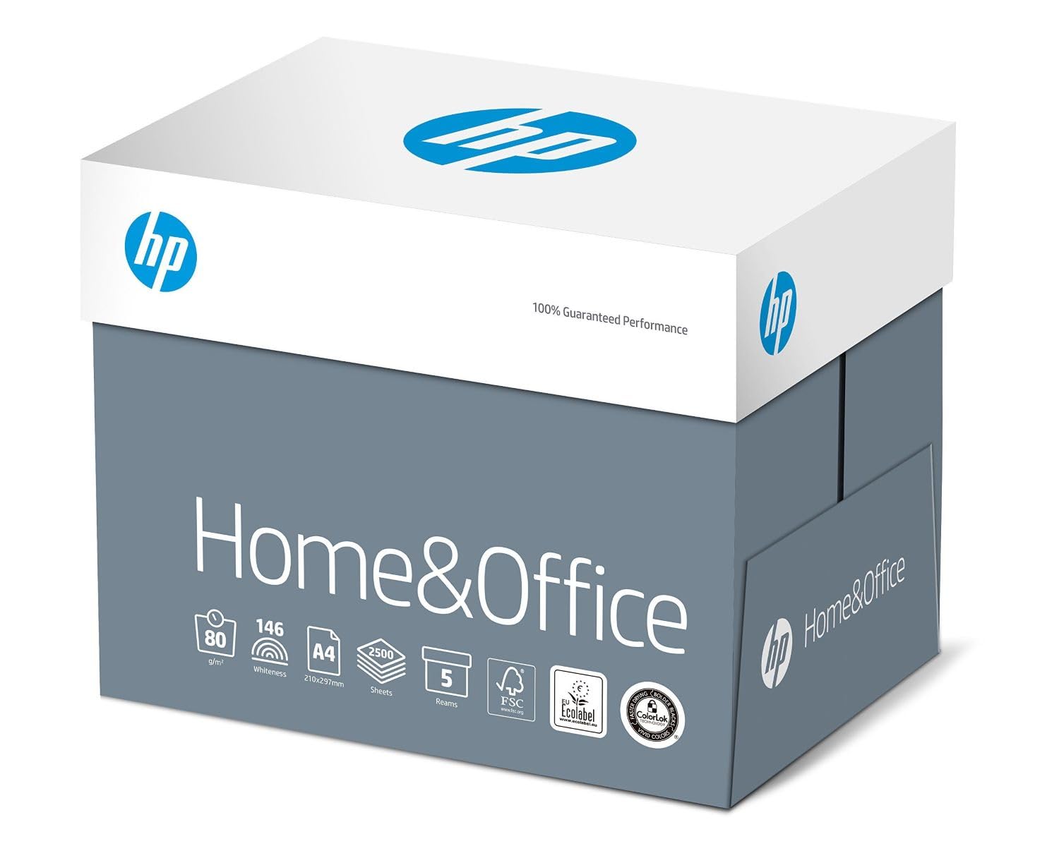 HP Home and Office A4 White 5 Packs of 500 Sheets | HP Copier paper DIN A4, 500 