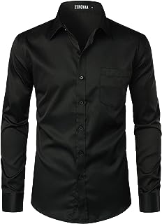 ZEROYAA Men's Modern/Fitted Button Down Shirt (Pack of 1)