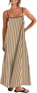 Shy Velvet Women's Summer Linen Spaghetti Strap Backless Sleeveless Casual Party Beach Maxi Dress