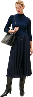 Tommy Hilfiger Donna Abito Slim Rib Mix Midi