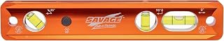 Swanson Tool Co TLL049M Savage Lightning Aluminum Torpedo Magnetic Illuminated Levels, 9", 3 Vials