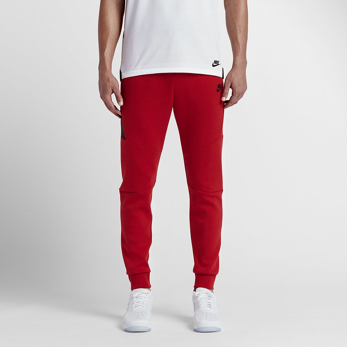 Nike Mens Sportswear Tech Fleece Jogger Sweatpants Universtiy Red/Black 805162-6